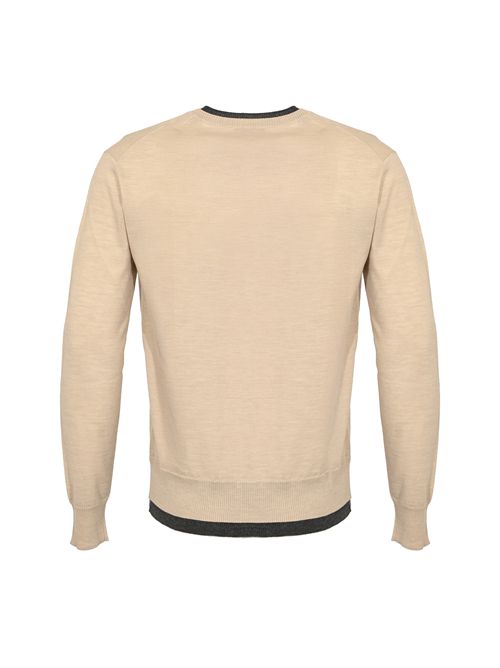 Maglia girocollo in lana Panna Paolo Pecora | A007 F0011342